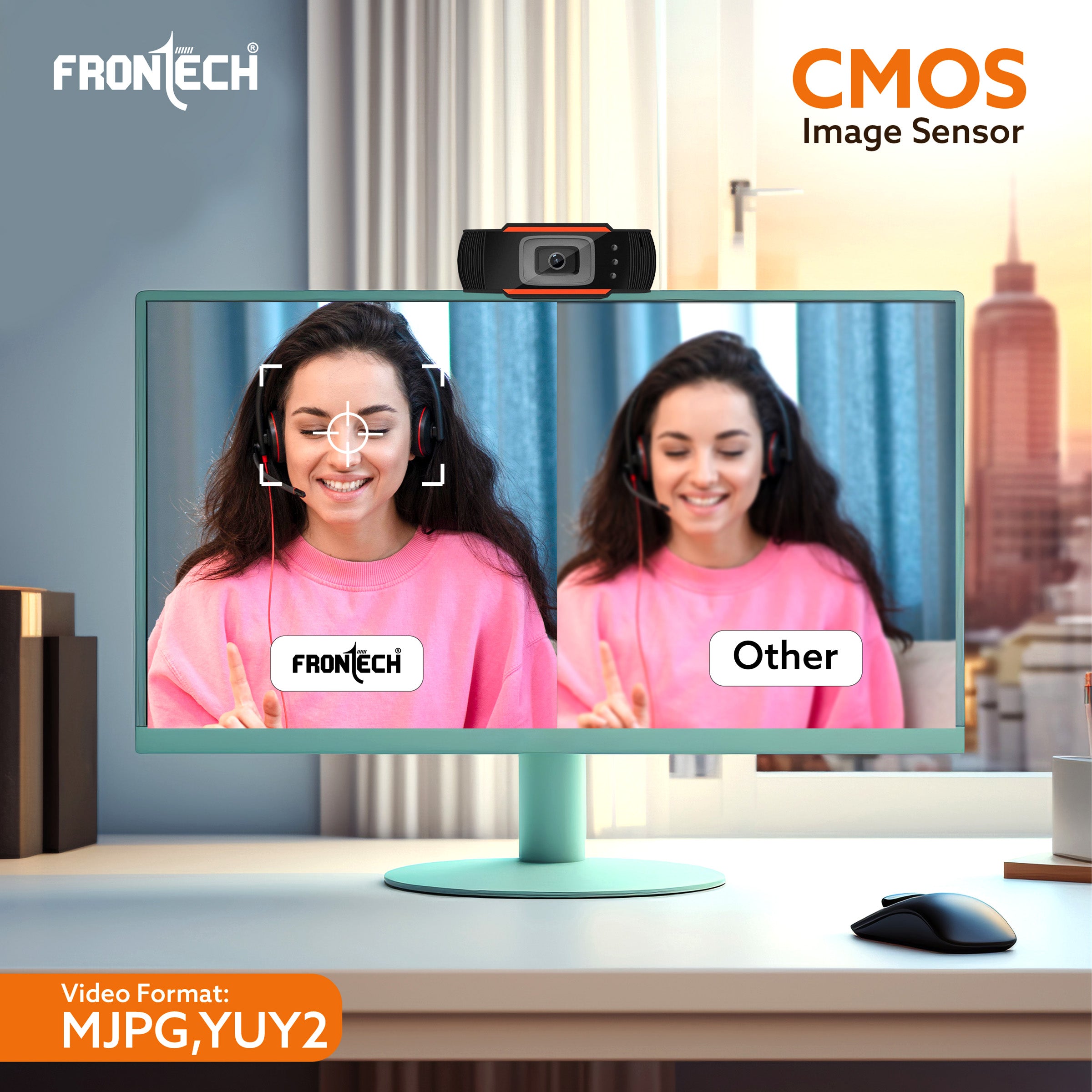 Frontech HD 720p, Driverless DSP Chip, 4X Digital Zoom - Crystal Clear Video Calls CMOS Sensor (2255) Frontech HD 720p, Driverless DSP Chip, 4X Digital Zoom - Crystal Clear Video Calls CMOS Sensor (2255)